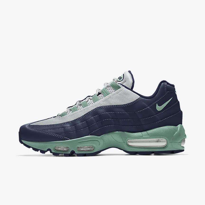 Giày Nike Air Max 95 By You Nữ Xanh Xám